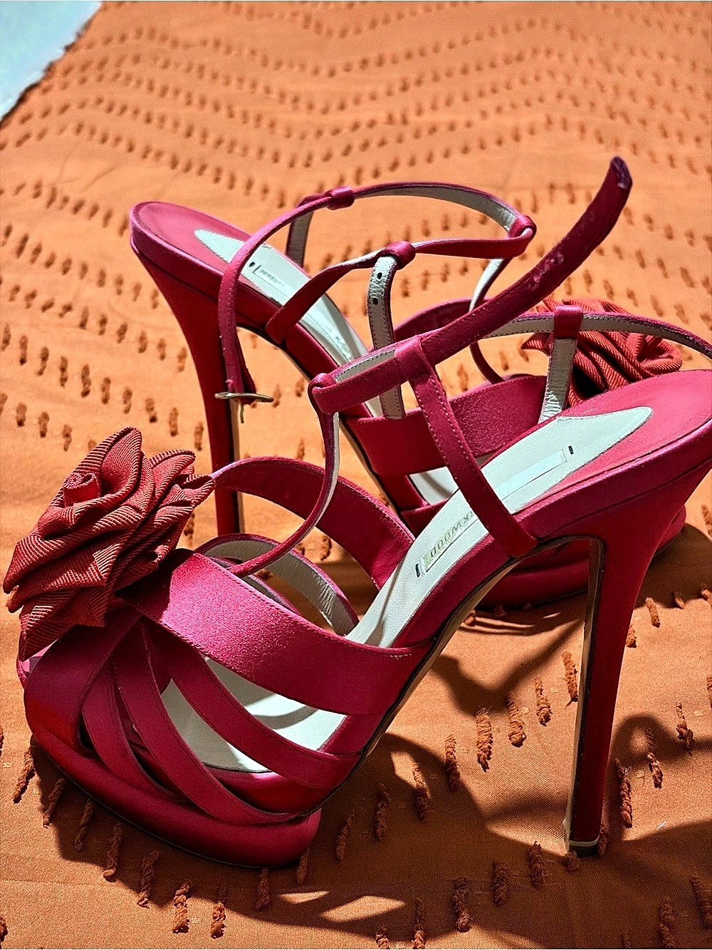 Miu Pink Floral Platform Heels EU 37